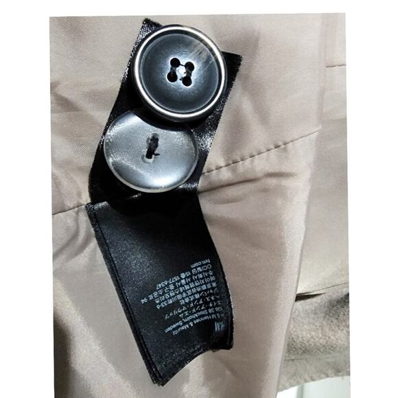 H&M Peacoat Tan Double Breasted Lined Coat Size 4 - Picture 6 of 7